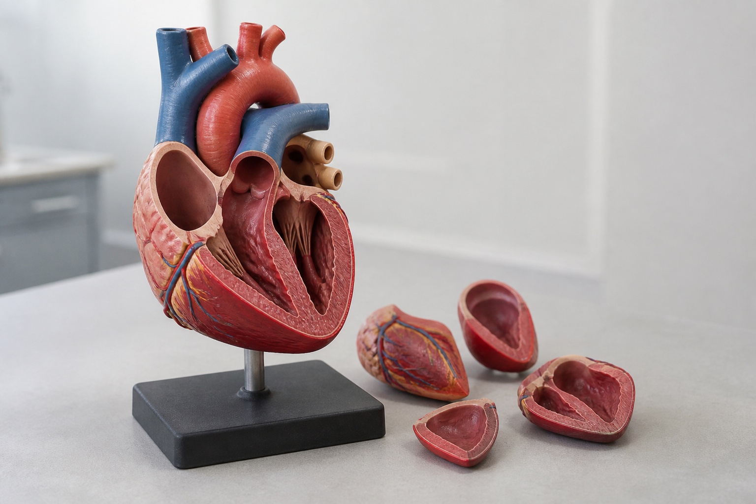 Custom 3D printed anatomical heart educational model