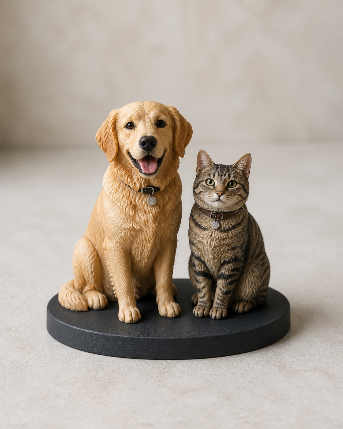 Custom pet miniature figurines modelled from photographs